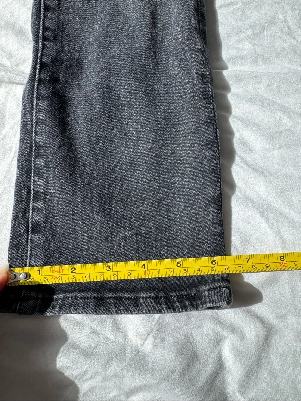 Good American Black Straight-Leg High-Rise Jeans